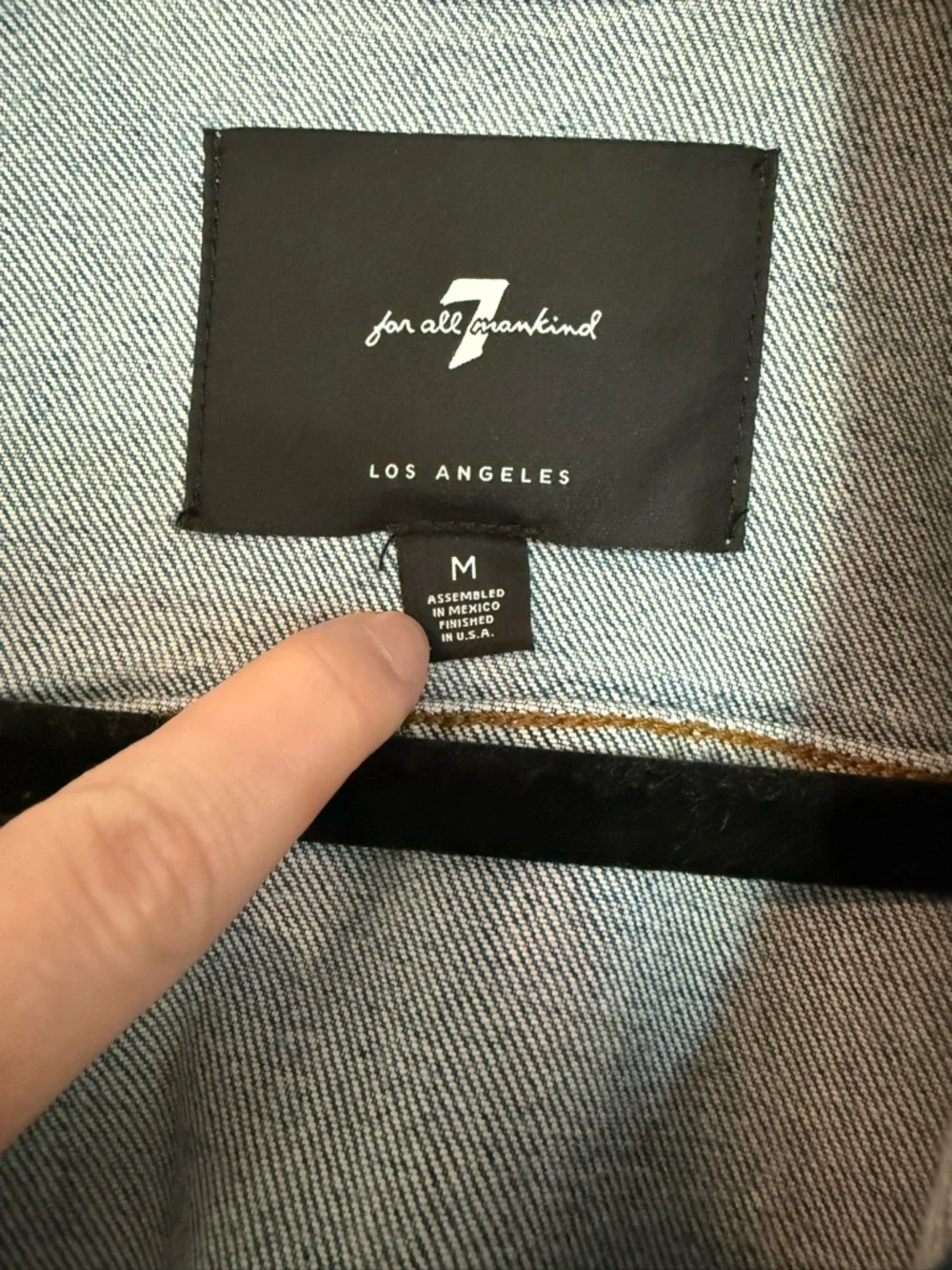 7 For All Mankind Denim Jacket - M - Medium Wash - Picture 4 of 6